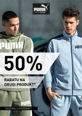 50 % RABATU NA DRUGI PRODUKT PUMA